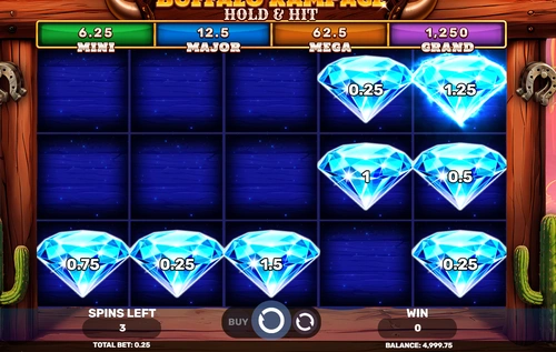 Hold & Hit bonus game in Buffalo Rampage slot