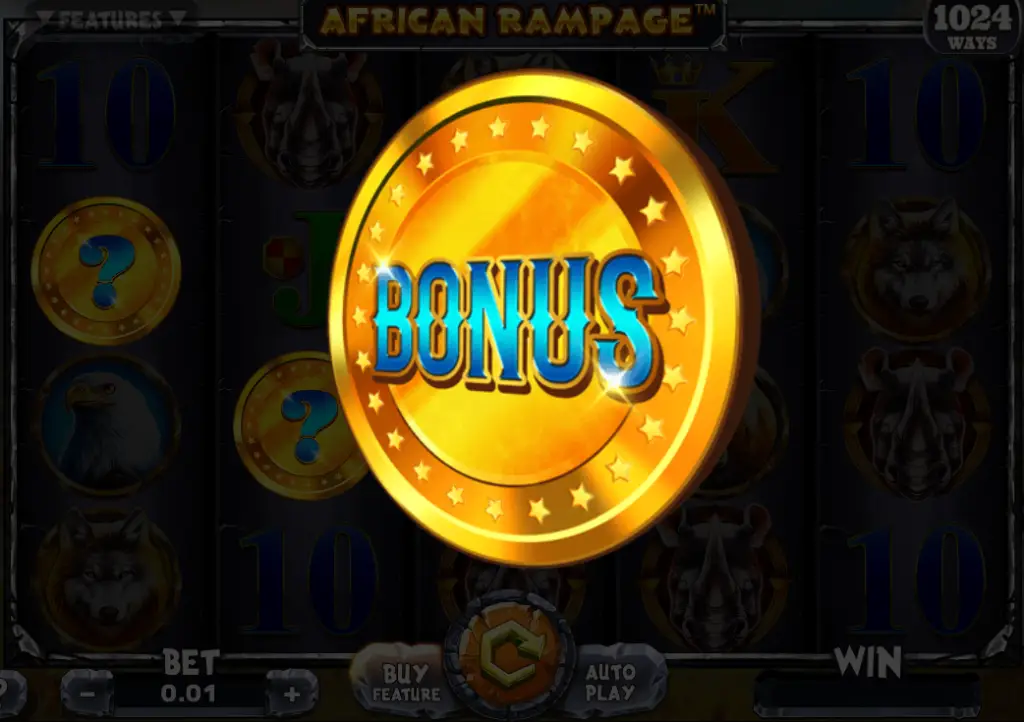 Mystery Symbol feature in Rampage slot