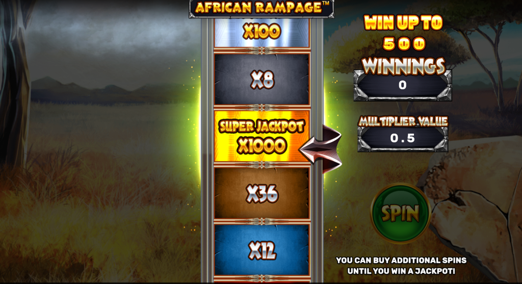 Jackpot Bonus in African Rampage slot