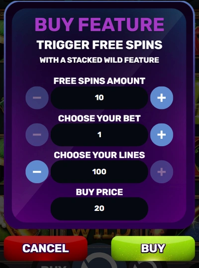 Bonus Buy feature in Irish Treasures - Wild Celtic Charms slot