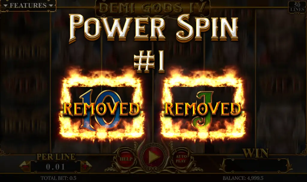 Power Spin bonus in Demi Gods IV