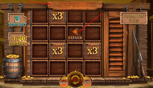 Bonus game in Western Tales slot