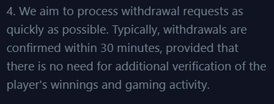 Withdrawal processing times-Example