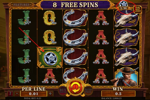 Free spins in Western Tales slot